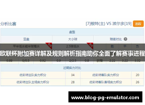 欧联杯附加赛详解及规则解析指南助你全面了解赛事进程 欧联杯附加赛详解及规则解析指南助你全面了解赛事进程